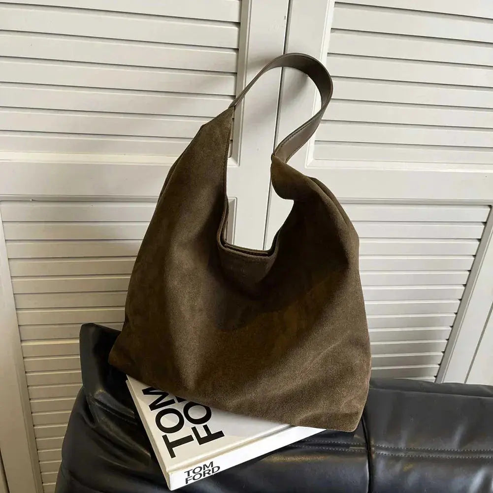 Grote Suède Tote Tas voor Vrouwen