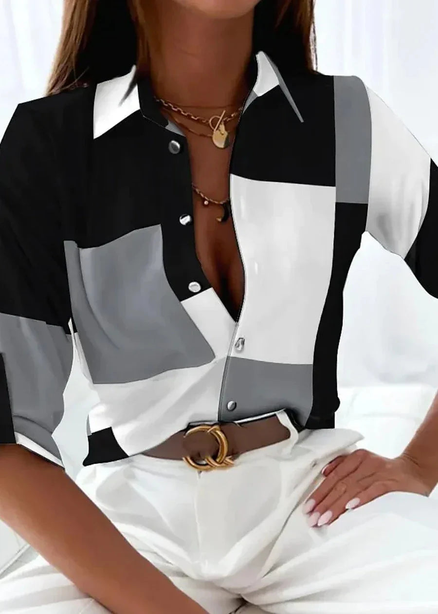 Vrouwelijke Losse Blouse Zomer Chic