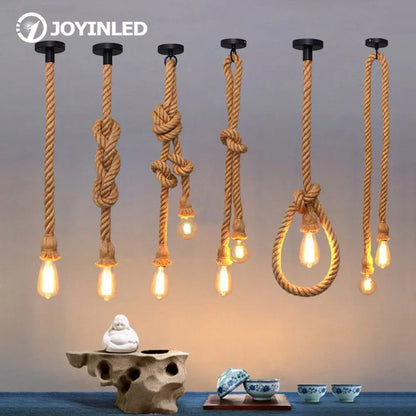Touw Hanglamp E27 Vintage Industrieel Enkel Dubbel 0.5M-4M