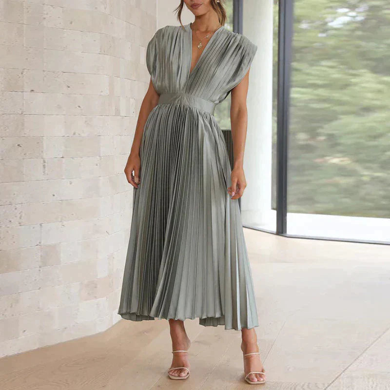 Elegante Plooirok voor Vrouw Jurk met Plooien