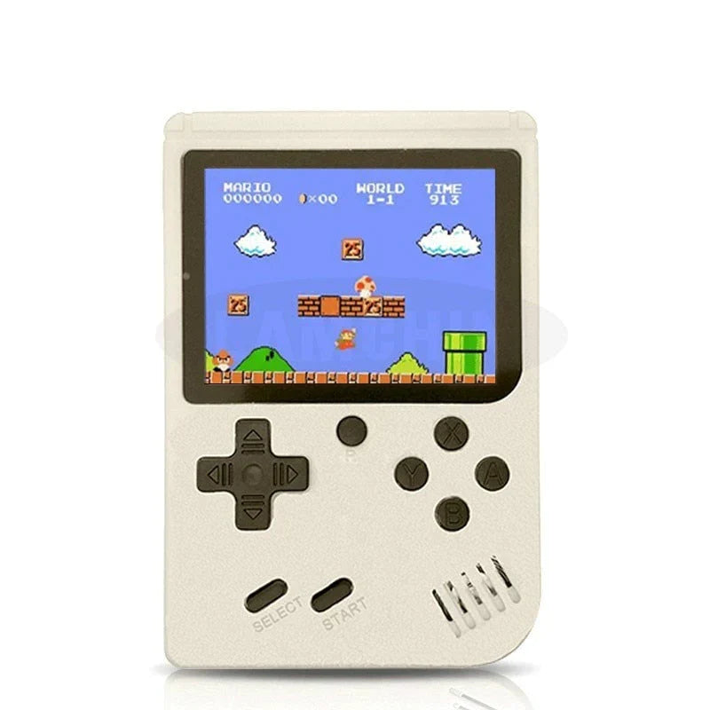 Retro Handheld Spelcomputer met 400 Klassieke Games – Oplaadbaar met TV-Aansluiting – 3 Inch Scherm – Zwart, Wit, Rood, Blauw, Geel