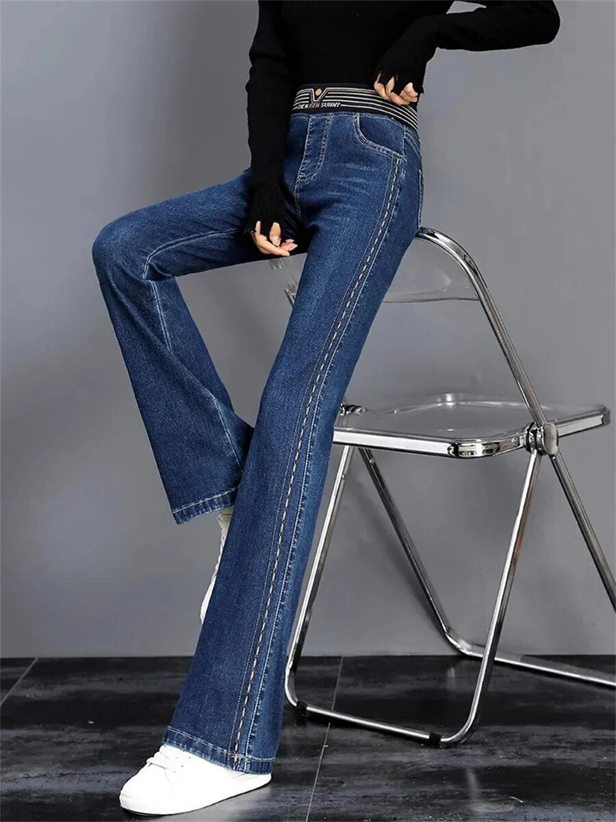 Hoge Taille Jeans voor Dames Slanke Fit - StudioMarella