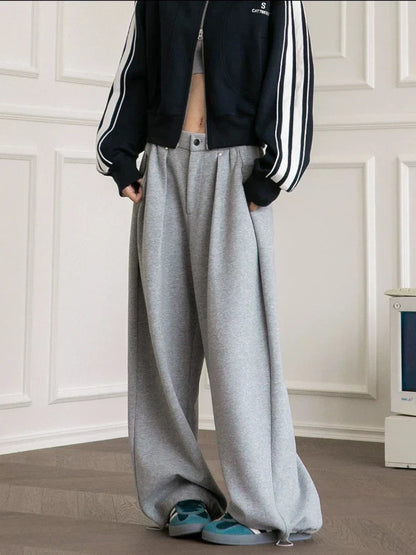 Dames Oversized Joggingbroek Zwart Sweatpants