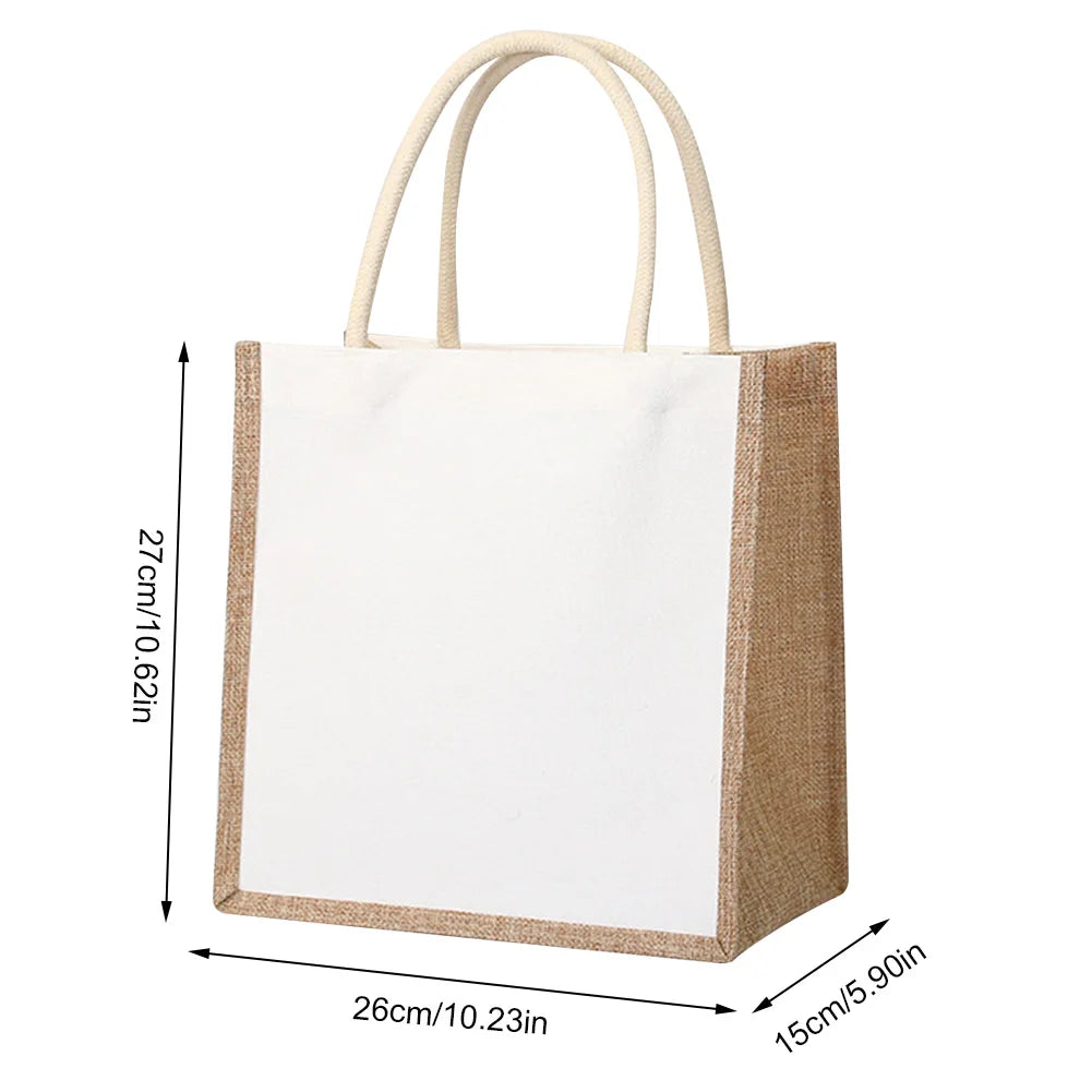 Jute Tote Shopper met Verstevigde Handvatten Ecoloog