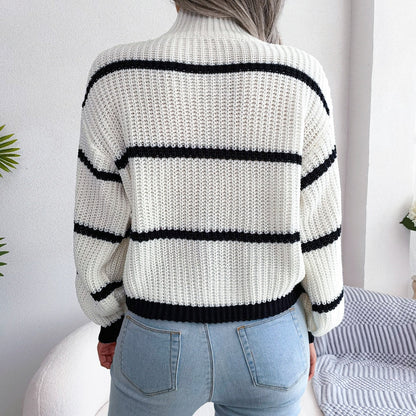 Streeppatronen Trui voor Dames Comfortabel Casual
