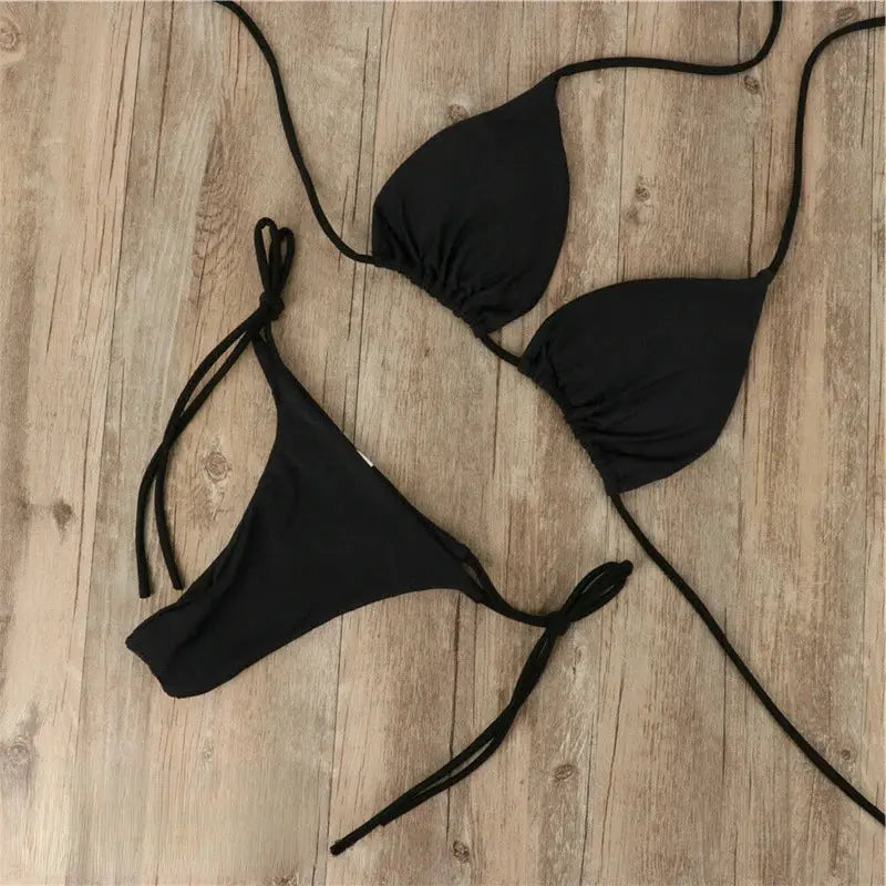 Luxe Gouden Bikini Badmode voor Dames