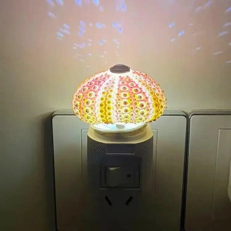 Zee-Egel Nachtlamp met Natuurlijke Schelpvorm en Warm Licht