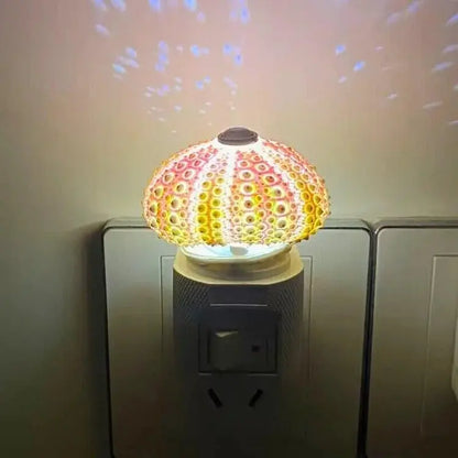 Zee-Egel Nachtlamp met Natuurlijke Schelpvorm en Warm Licht