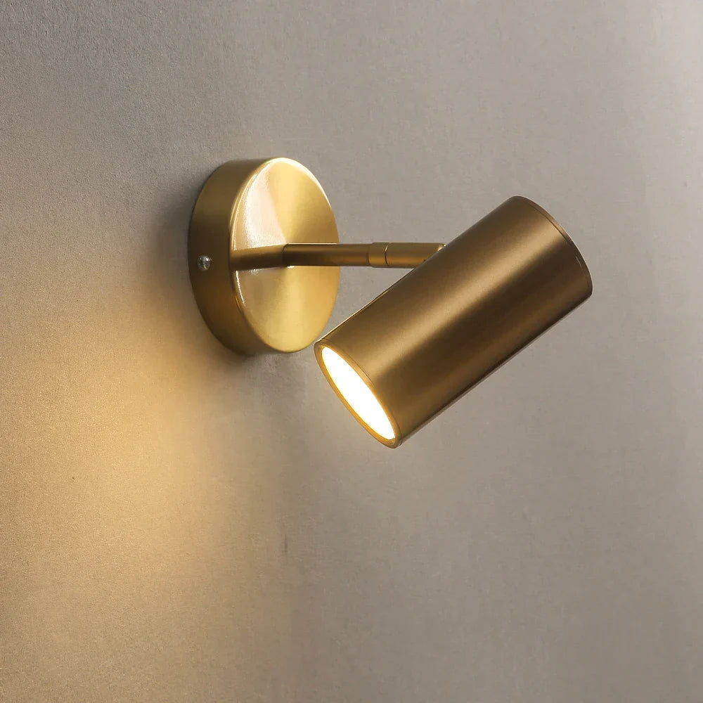 Wandspot LED Draaibaar Metaal Zwart Goud Geïntegreerd Slaapkamer Woonkamer Leeslamp Accentverlichting Modern Minimalistisch