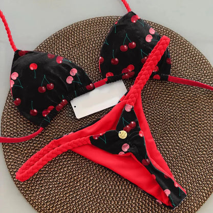 String Bikini Set van Zijde voor Vrouw