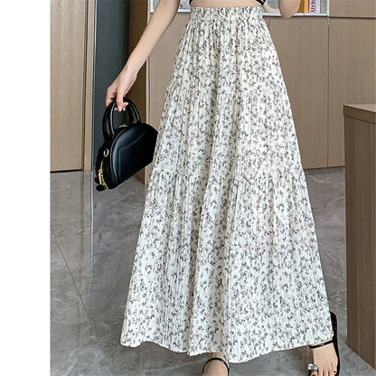 Vrouwen Rokken Geplooide Bloemenrok Vintage Stijl