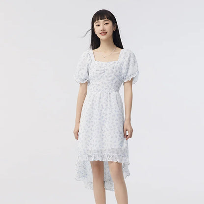 Zomerjurk Pofmouw Vrouwelijke Jurk Zomerkleding