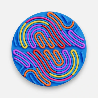 Sensorisch Siliconen Activiteitenbord 20x20cm Blauw 14 Strips Fidget Stressvermindering Fijnmotoriek Concentratie Kinderen Reizen