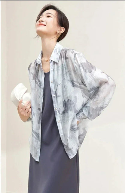 Dames Polo Blouse Lange Mouwen Elegante Stijl