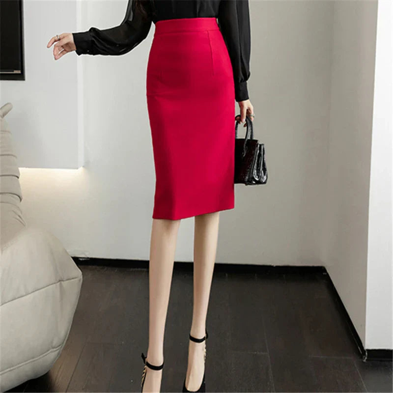 Hoge Taille Kokerrok Elegante Modena Stijl