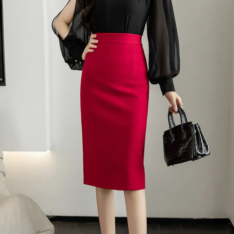 Hoge Taille Kokerrok Elegante Modena Stijl