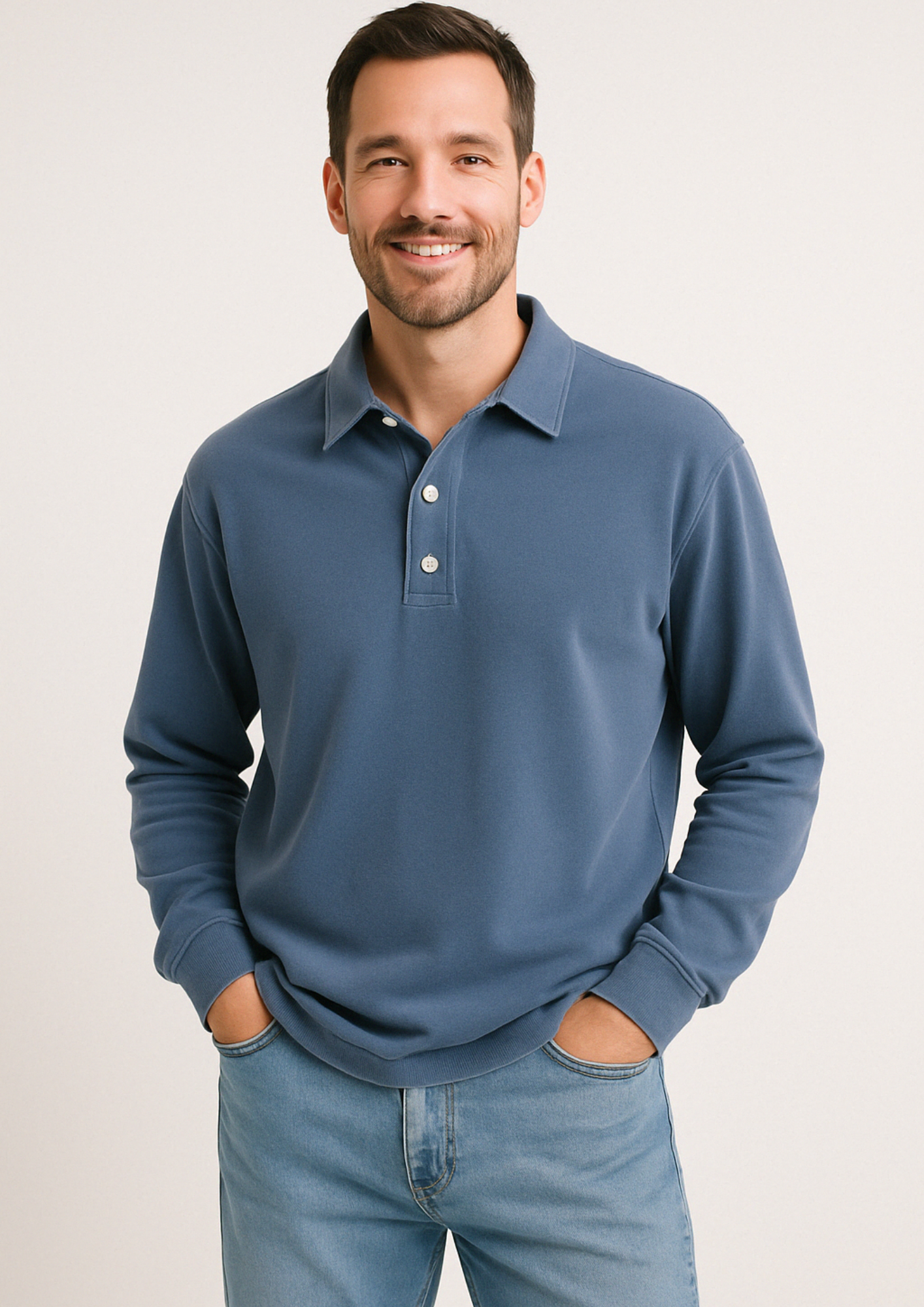 Heren Polo Shirt Lange Mouw - StudioMarella