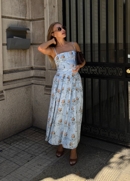 Seraphina | Elegante Bloemen Midi Jurk Dames 4