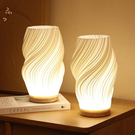 Tafellamp Golf Wolk Swirl Glas IJzer Dimbaar E14 LED Medium Groot Woonkamer Slaapkamer