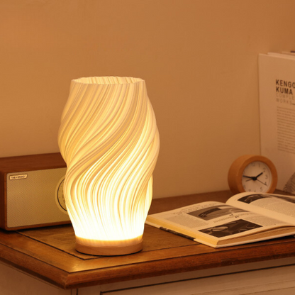 Tafellamp Golf Wolk Swirl Glas IJzer Dimbaar E14 LED Medium Groot Woonkamer Slaapkamer