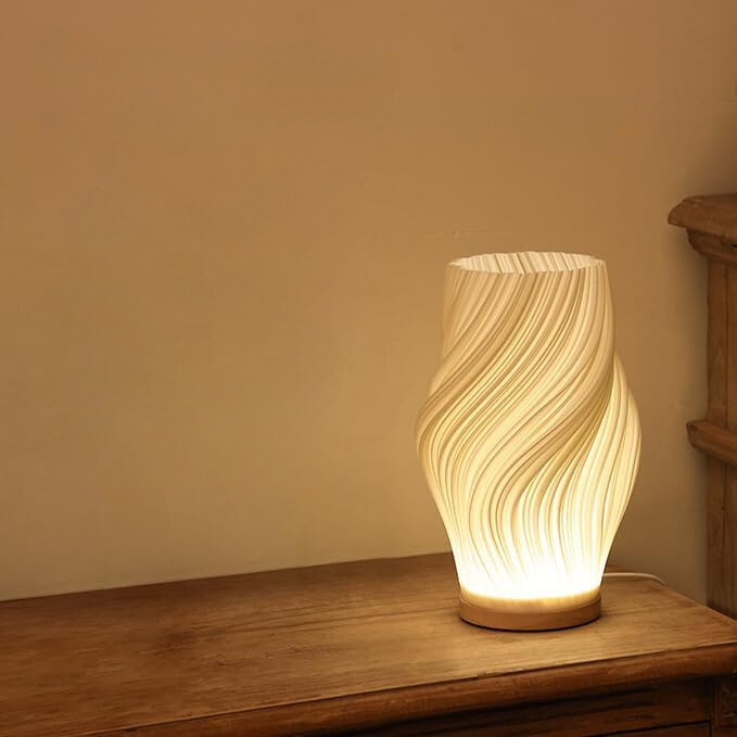Tafellamp Golf Wolk Swirl Glas IJzer Dimbaar E14 LED Medium Groot Woonkamer Slaapkamer