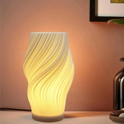 Tafellamp Golf Wolk Swirl Glas IJzer Dimbaar E14 LED Medium Groot Woonkamer Slaapkamer