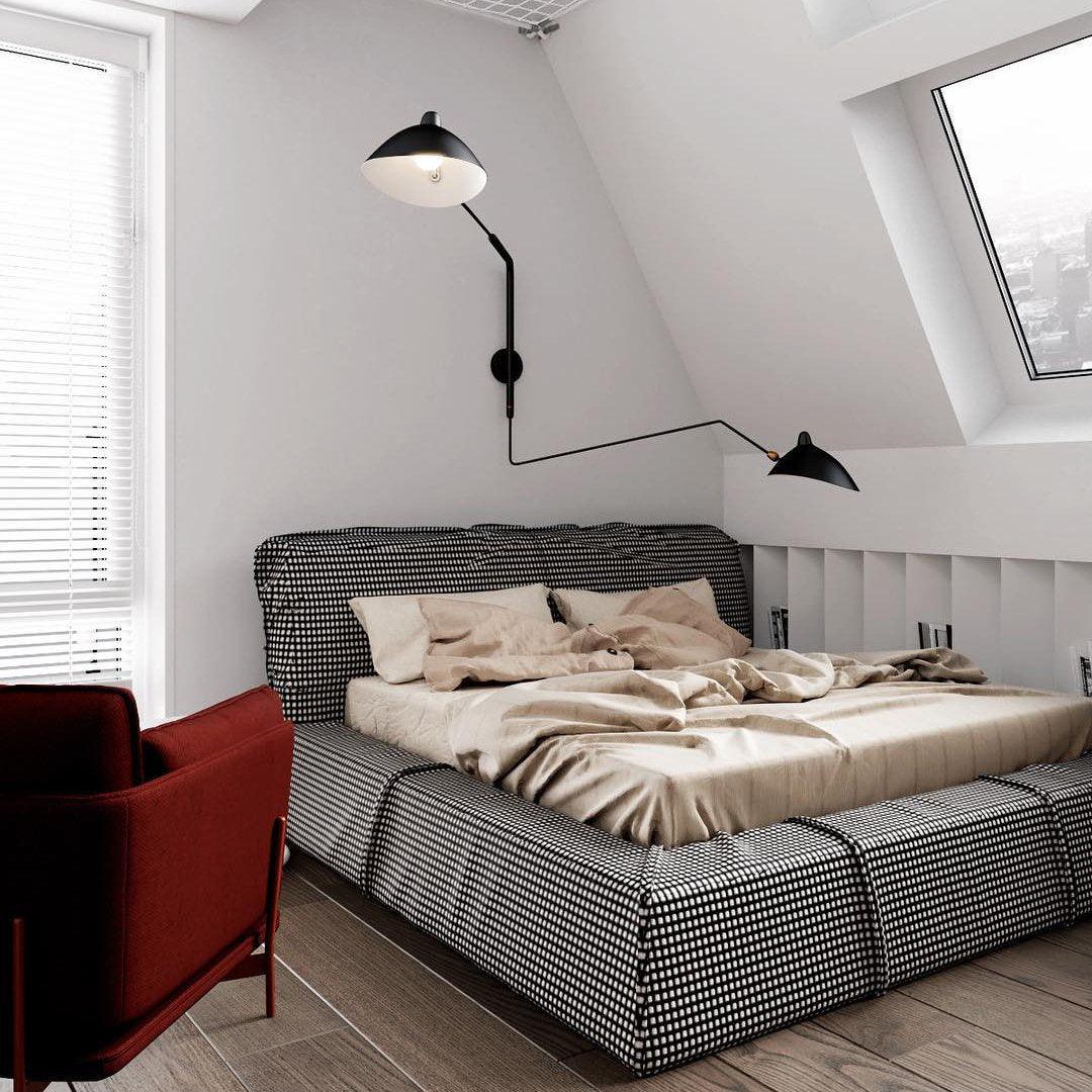Wandlamp met Verstelbare Gelenkarm Zwart Modern Design voor Woonkamer Werkkamer Flur
