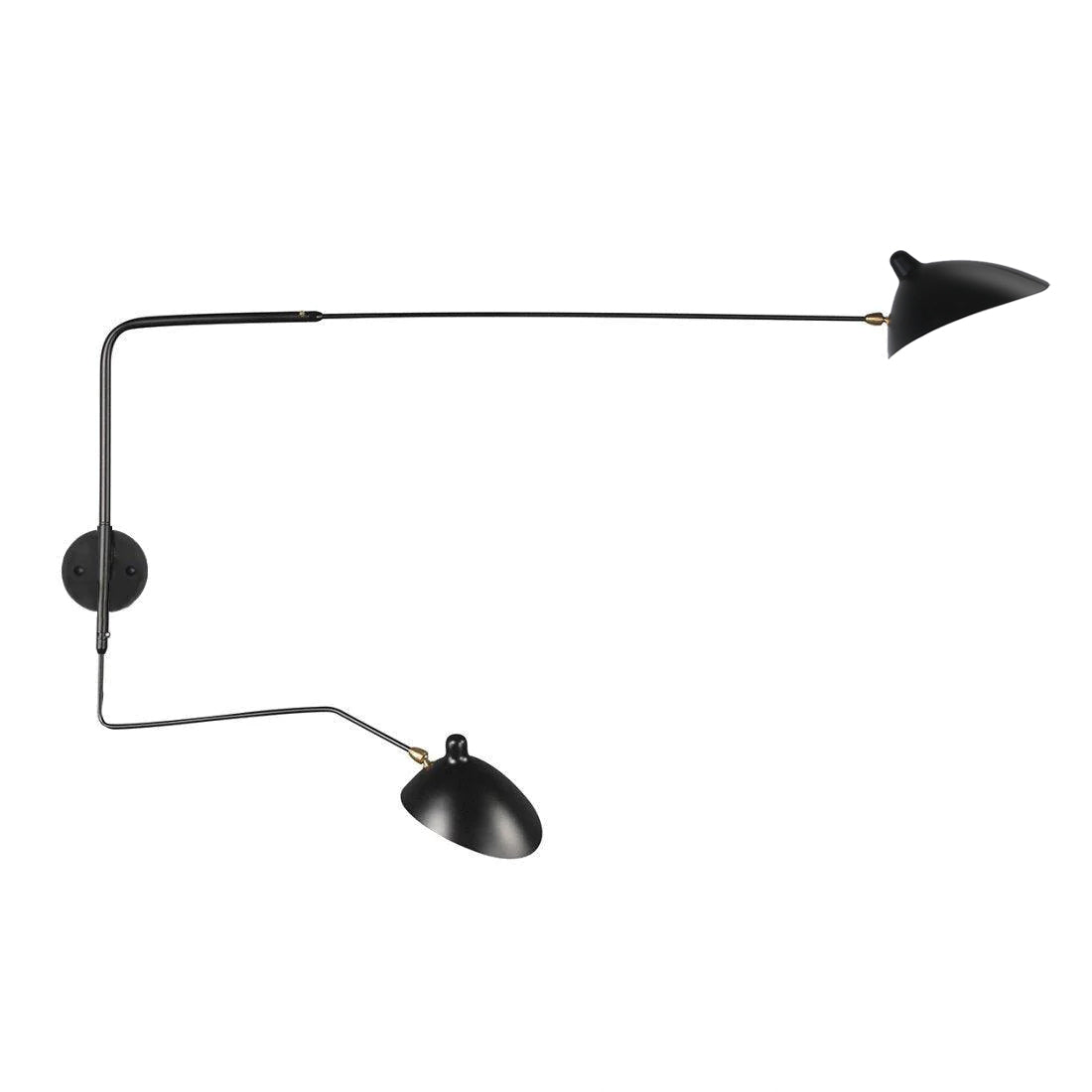 Wandlamp met Verstelbare Gelenkarm Zwart Modern Design voor Woonkamer Werkkamer Flur