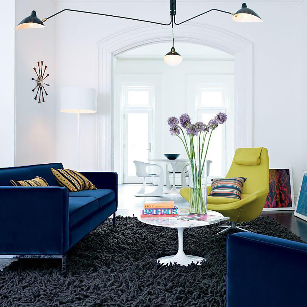 Plafondlamp Spider 3 Armen Mid-Century Modern Messing Verstelbaar Zwart Wit Grote Ruimte Restaurant Loft Stalen Armatuur Geïnspireerd Design