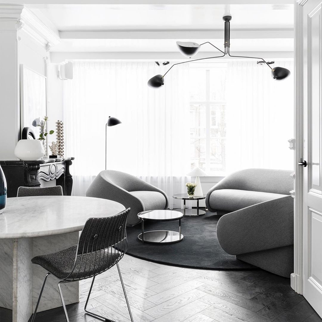 Plafondlamp Spider 3 Armen Mid-Century Modern Messing Verstelbaar Zwart Wit Grote Ruimte Restaurant Loft Stalen Armatuur Geïnspireerd Design