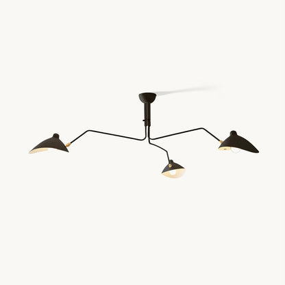 Plafondlamp Spider 3 Armen Mid-Century Modern Messing Verstelbaar Zwart Wit Grote Ruimte Restaurant Loft Stalen Armatuur Geïnspireerd Design