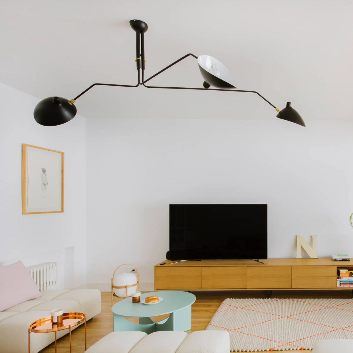 Plafondlamp Spider 3 Armen Mid-Century Modern Messing Verstelbaar Zwart Wit Grote Ruimte Restaurant Loft Stalen Armatuur Geïnspireerd Design