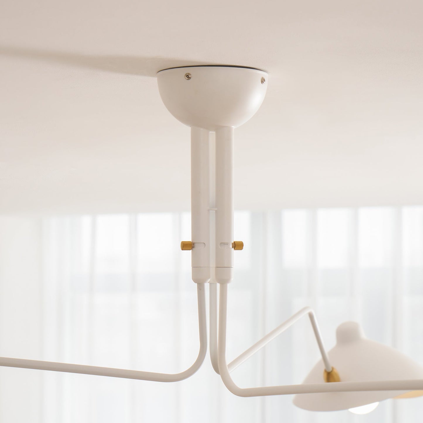 Plafondlamp Spider 3 Armen Mid-Century Modern Messing Verstelbaar Zwart Wit Grote Ruimte Restaurant Loft Stalen Armatuur Geïnspireerd Design