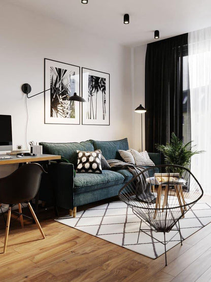 Industriële Vloerlamp Zwart Mat met Messing Accenten — Verstelbare Spot op Tripod Basis — E26/E27 fitting tot 40W — Scandinavisch Design voor Woonkamer & Leeshoek