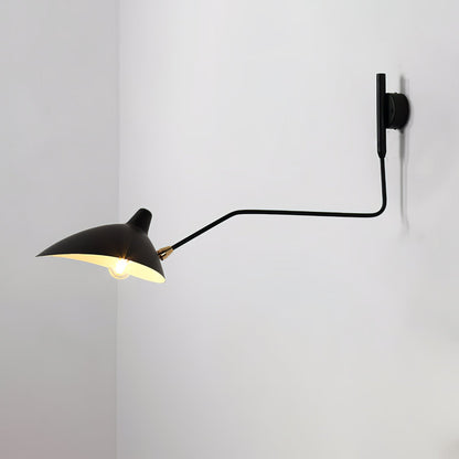 Wandlamp met Verstelbare Gelenkarm Zwart Modern Design voor Woonkamer Werkkamer Flur