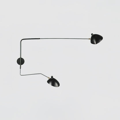 Wandlamp met Verstelbare Gelenkarm Zwart Modern Design voor Woonkamer Werkkamer Flur