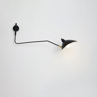 Wandlamp met Verstelbare Gelenkarm Zwart Modern Design voor Woonkamer Werkkamer Flur