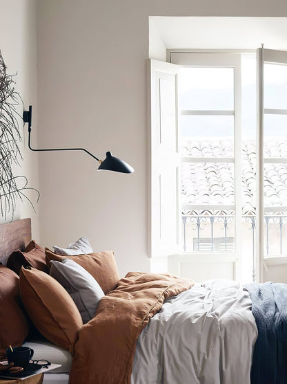 Wandlamp met Verstelbare Gelenkarm Zwart Modern Design voor Woonkamer Werkkamer Flur