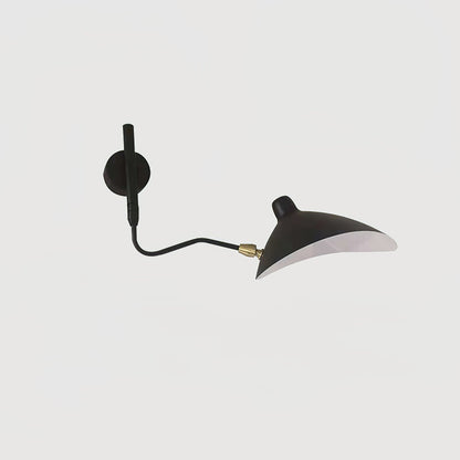 Wandlamp met Verstelbare Gelenkarm Zwart Modern Design voor Woonkamer Werkkamer Flur