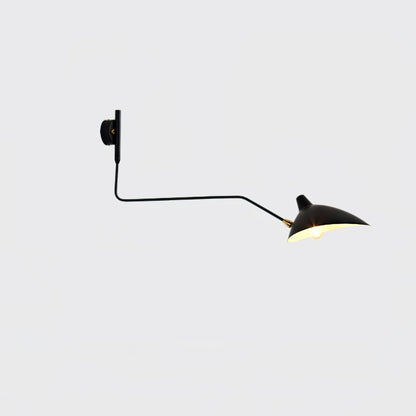 Wandlamp met Verstelbare Gelenkarm Zwart Modern Design voor Woonkamer Werkkamer Flur