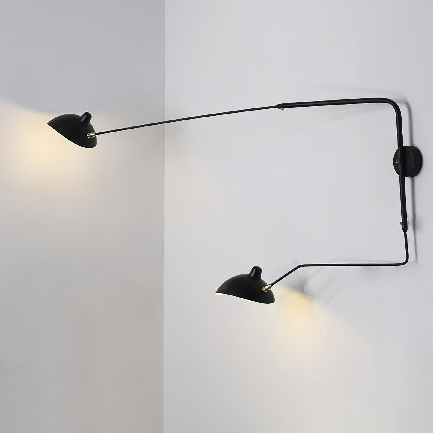 Wandlamp met Verstelbare Gelenkarm Zwart Modern Design voor Woonkamer Werkkamer Flur