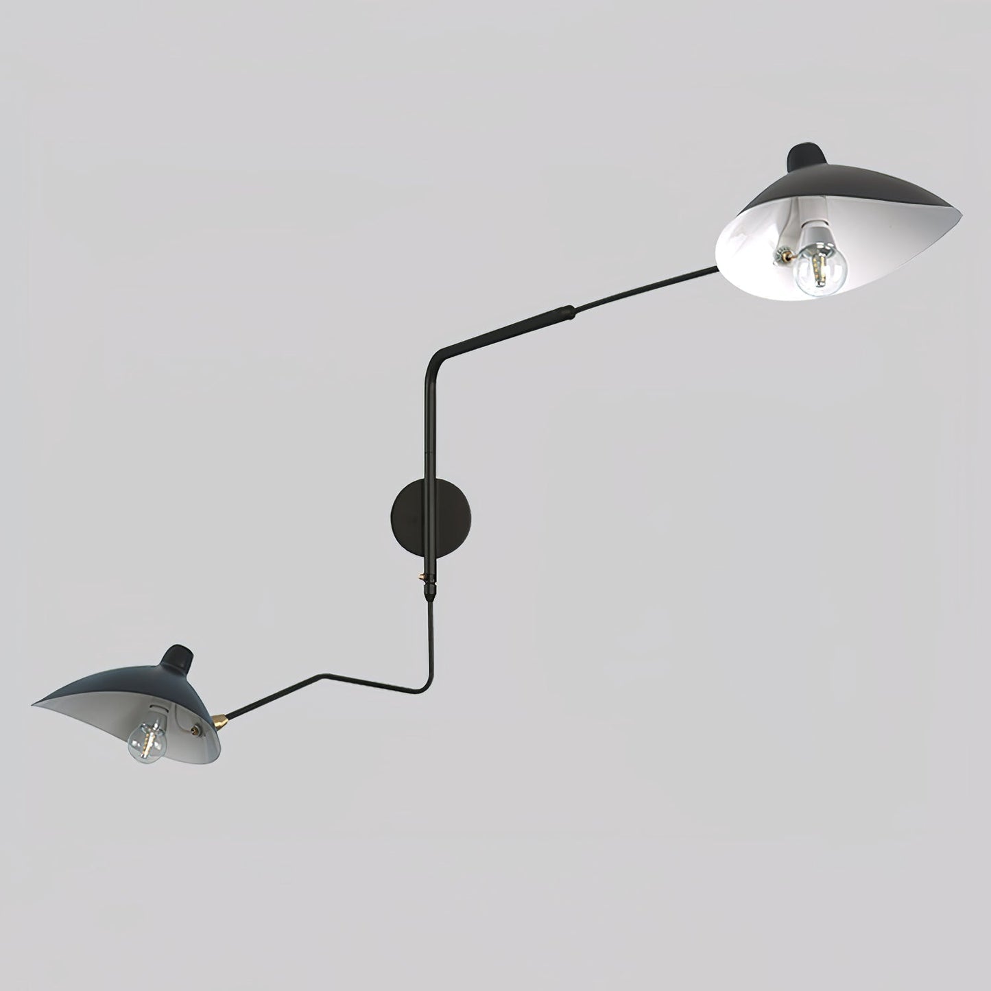 Wandlamp met Verstelbare Gelenkarm Zwart Modern Design voor Woonkamer Werkkamer Flur