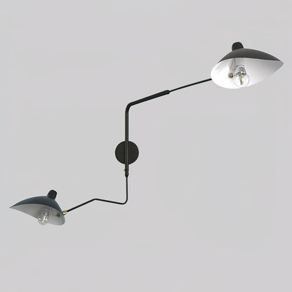 Wandlamp met Verstelbare Gelenkarm Zwart Modern Design voor Woonkamer Werkkamer Flur
