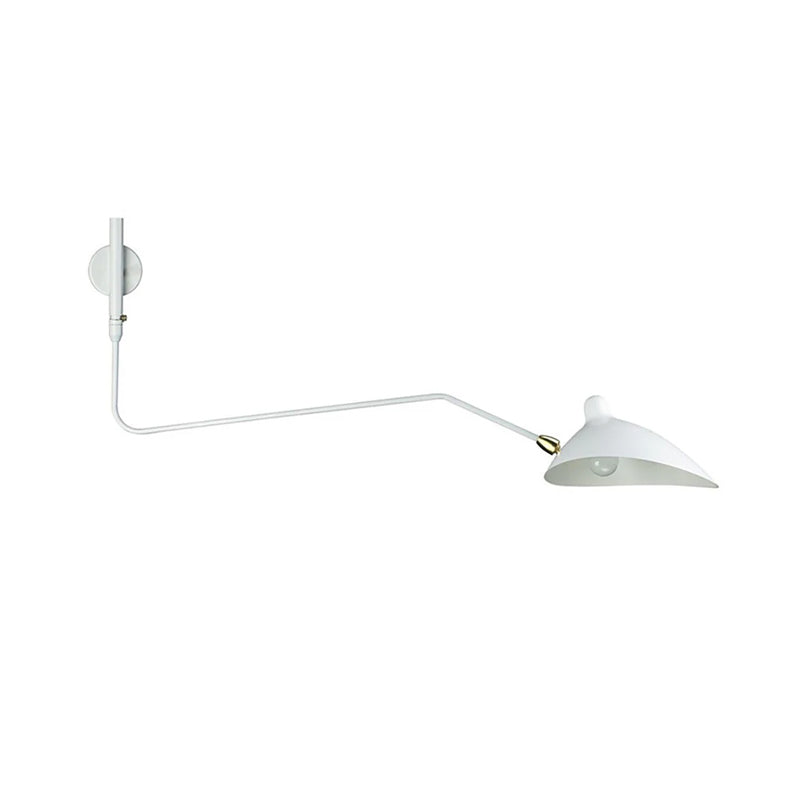Wandlamp met verstelbare armen — industriële wandverlichting in aluminium en messing — vintage design — moderne wandlamp voor woonkamer slaapkamer