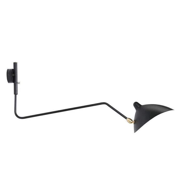 Wandlamp met verstelbare armen — industriële wandverlichting in aluminium en messing — vintage design — moderne wandlamp voor woonkamer slaapkamer