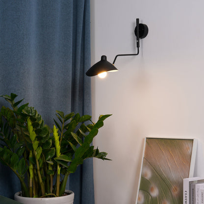 Wandlamp met verstelbare armen — industriële wandverlichting in aluminium en messing — vintage design — moderne wandlamp voor woonkamer slaapkamer
