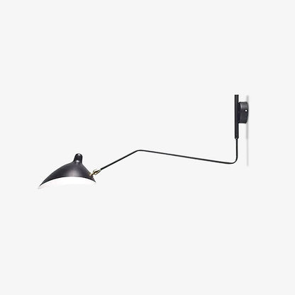 Wandlamp met Verstelbare Gelenkarm Zwart Modern Design voor Woonkamer Werkkamer Flur