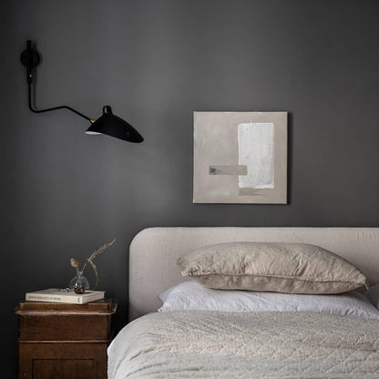 Wandlamp met Verstelbare Gelenkarm Zwart Modern Design voor Woonkamer Werkkamer Flur