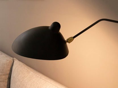 Wandlamp met Verstelbare Gelenkarm Zwart Modern Design voor Woonkamer Werkkamer Flur