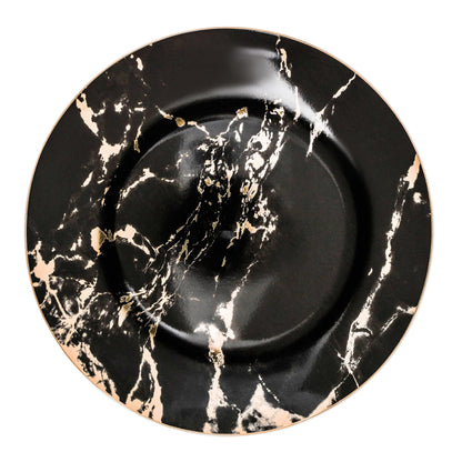 Marmeren Porseleinen Borden Gouden Rand Dinerset Dessert Steak Elegant